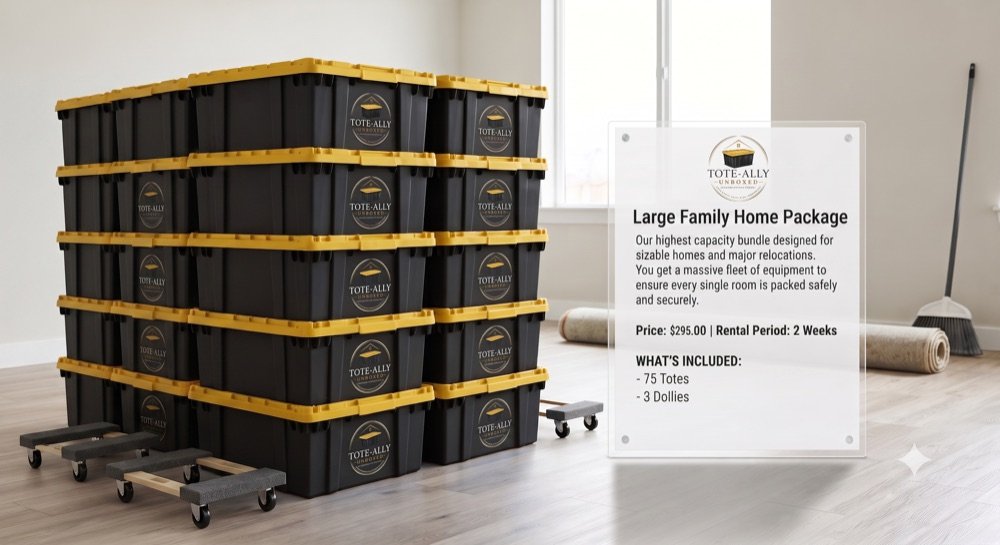 Large family home tote package